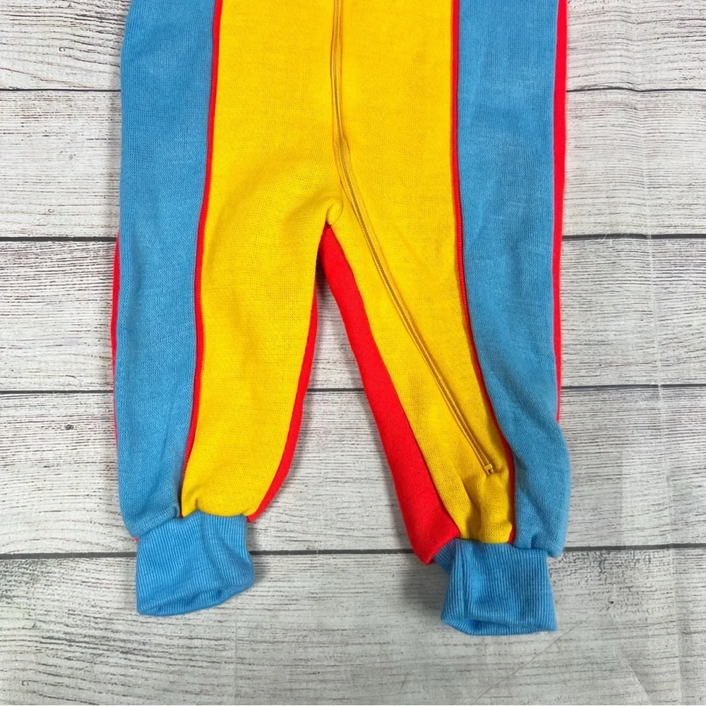 Vintage Shirtees Baby Colorblock Sleeper Size 12M 70s 80s Retro (Runs Small)